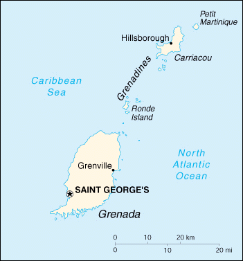 Map of Grenada